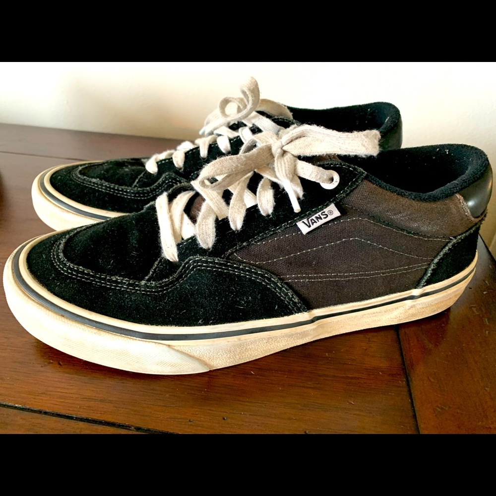 Vans Rowan black suede/canvas skate shoes. 9.5